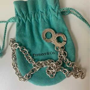 Authentic Tiffany & Co 1837 Sterling Silver Necklace with Circle Clasp